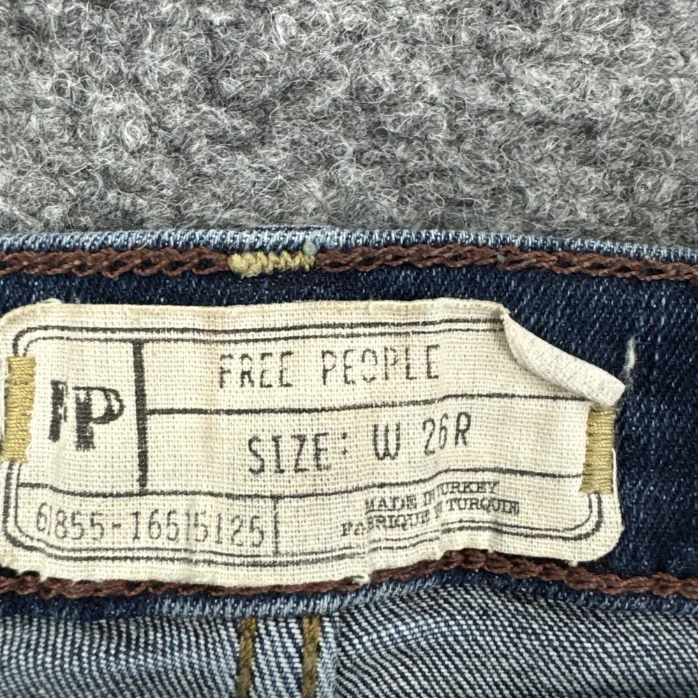 Free People Jeans Womens 26R Blue Medium Wash Mid Rise Skinny Stretch Denim